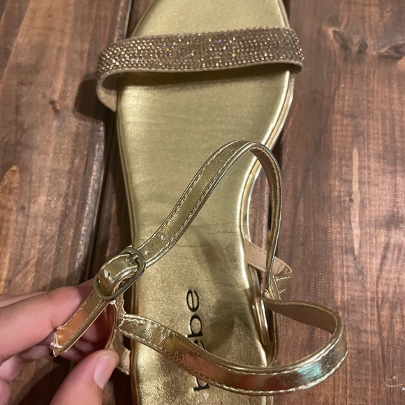 Gold Bebe sandals | size 7 / 7 1/2 | - Picture 6 of 8